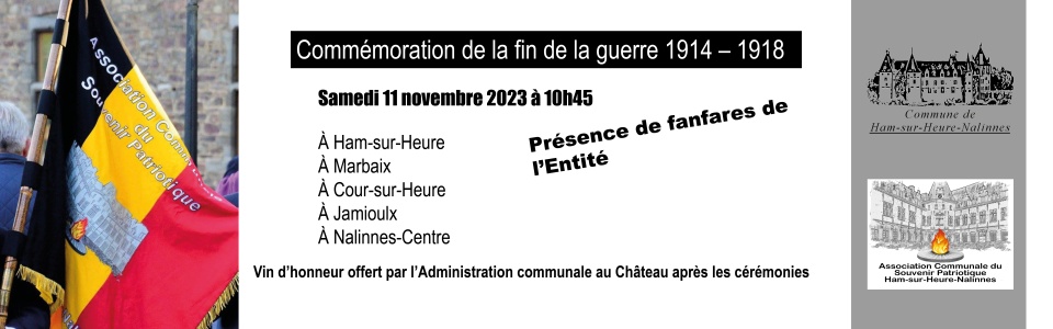 Commune de Ham-sur-Heure-Nalinnes | Commémoration du 11 novembre